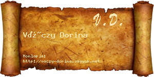 Váczy Dorina névjegykártya